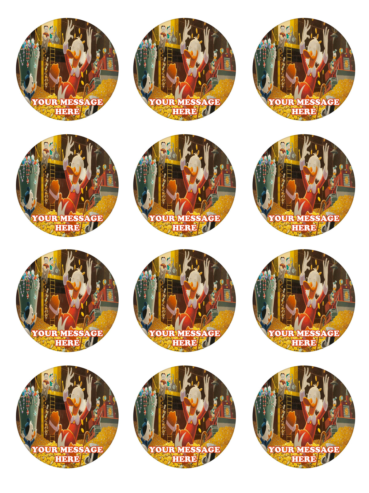 DuckTales Edible Cupcake Toppers (12 Images) Cake Image Icing Sugar Sheet