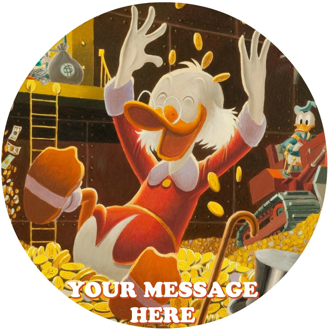 DuckTales Edible Image Cake Topper Personalized Birthday Sheet Custom Frosting Round Circle