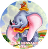 Dumbo Edible Image Cake Topper Personalized Birthday Sheet Custom Frosting Round Circle