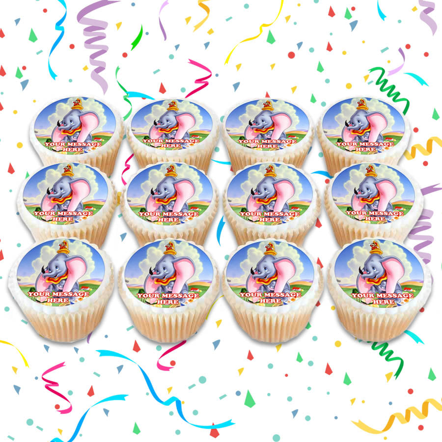 Dumbo Edible Cupcake Toppers (12 Images) Cake Image Icing Sugar Sheet