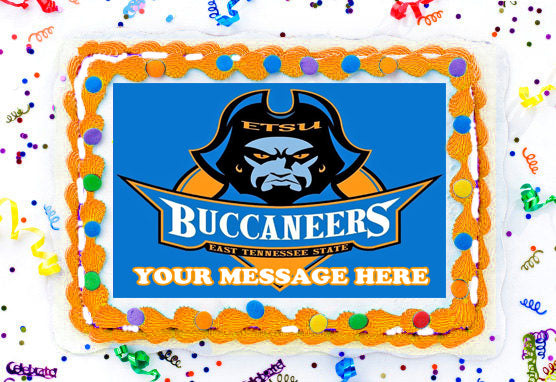 East Tennessee State Buccaneers Edible Image Cake Topper Personalized Birthday Sheet Decoration Custom Party Frosting Transfer Fondant