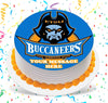East Tennessee State Buccaneers Edible Image Cake Topper Personalized Birthday Sheet Custom Frosting Round Circle
