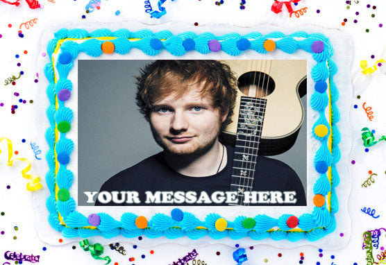 Ed Sheeran Edible Image Cake Topper Personalized Birthday Sheet Decoration Custom Party Frosting Transfer Fondant