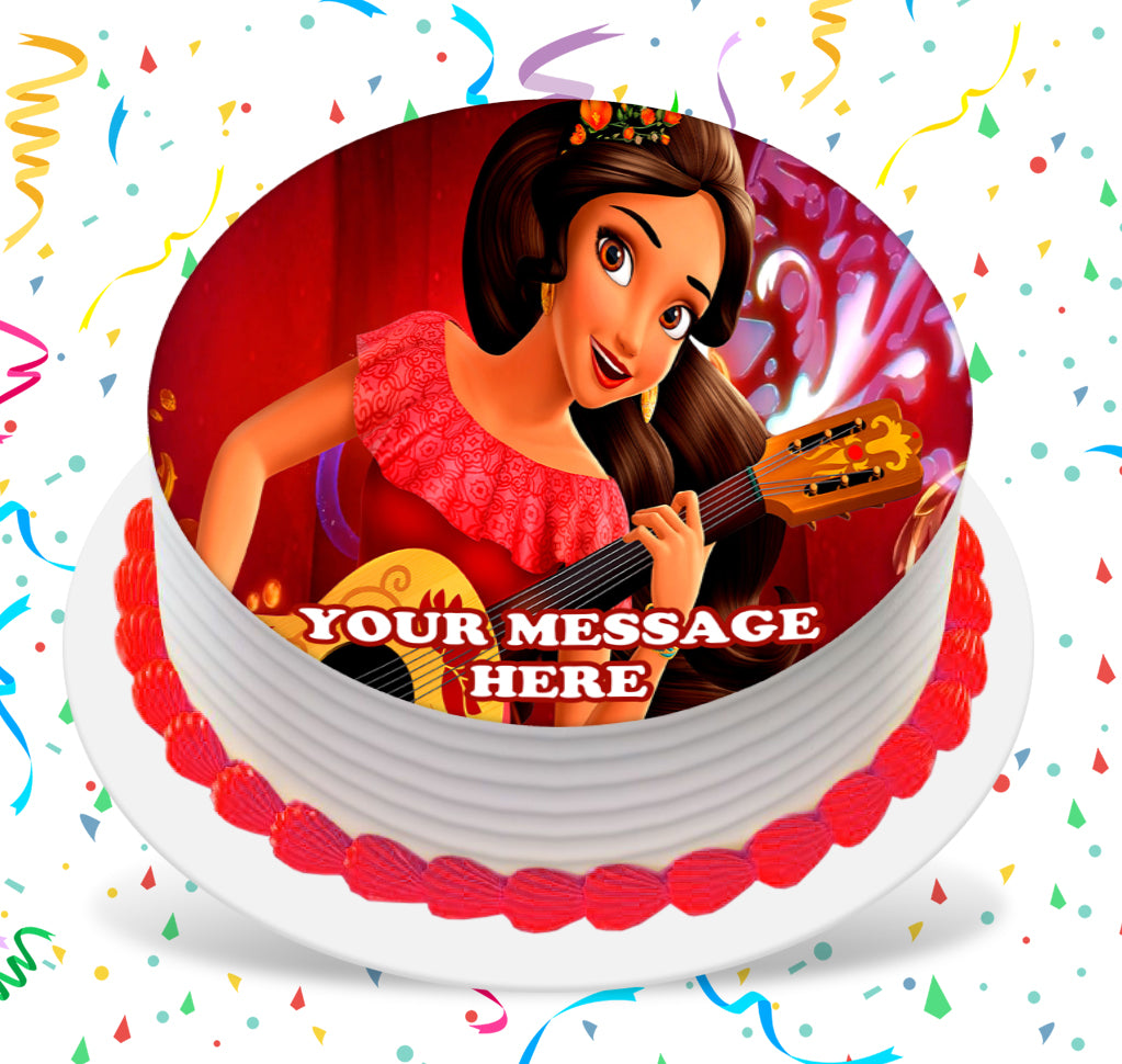 Elena Of Avalor Edible Image Cake Topper Personalized Birthday Sheet Custom Frosting Round Circle