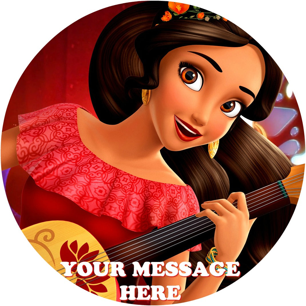 Elena Of Avalor Edible Image Cake Topper Personalized Birthday Sheet Custom Frosting Round Circle