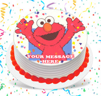Elmo Edible Image Cake Topper Personalized Birthday Sheet Custom Frost ...