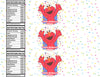 Elmo Water Bottle Stickers 12 Pcs Labels Party Favors Supplies Decorations