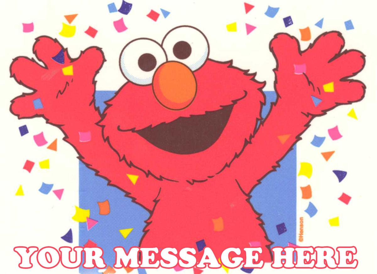 Elmo Edible Image Cake Topper Personalized Birthday Sheet Decoration Custom Party Frosting Transfer Fondant