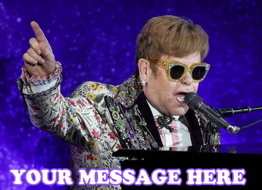Elton John Edible Image Cake Topper Personalized Birthday Sheet Decoration Custom Party Frosting Transfer Fondant