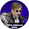 Elton John Edible Image Cake Topper Personalized Birthday Sheet Custom Frosting Round Circle