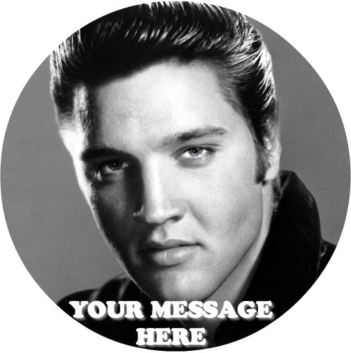 Elvis Presley Edible Image Cake Topper Personalized Birthday Sheet Custom Frosting Round Circle