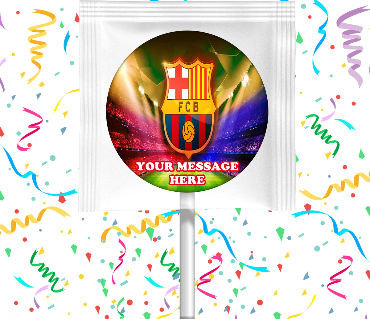 FC Barcelona Lollipops Party Favors Personalized Suckers 12 Pcs