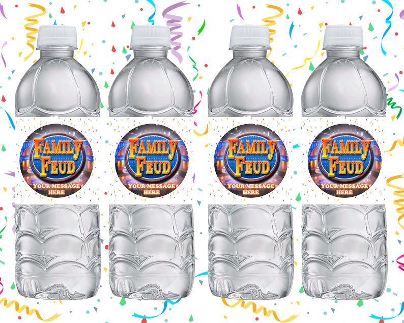 Family Feud Water Bottle Stickers 12 Pcs Labels Party Favors Supplies Decorations