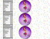 Fancy Nancy Water Bottle Stickers 12 Pcs Labels Party Favors Supplies Decorations