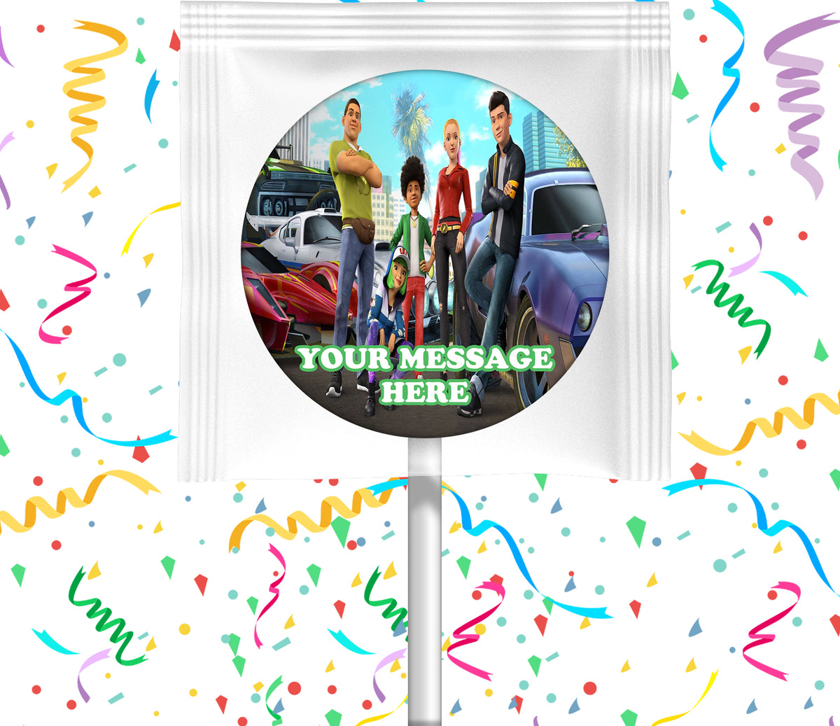 Fast And Furious Spy Racers Lollipops Party Favors Personalized Suckers 12 Pcs