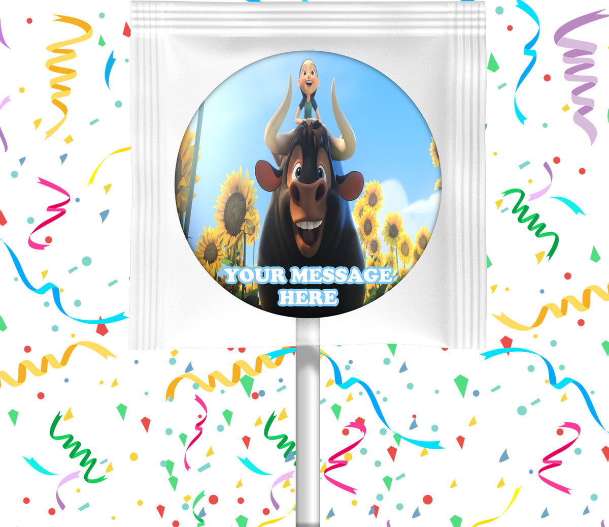 Ferdinand Lollipops Party Favors Personalized Suckers 12 Pcs