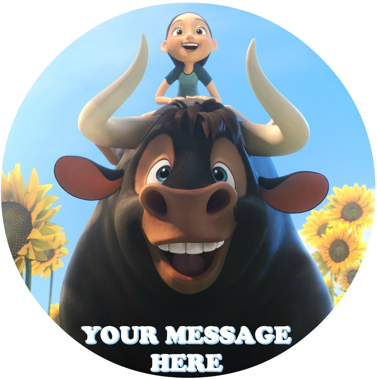 Ferdinand Edible Image Cake Topper Personalized Birthday Sheet Custom Frosting Round Circle