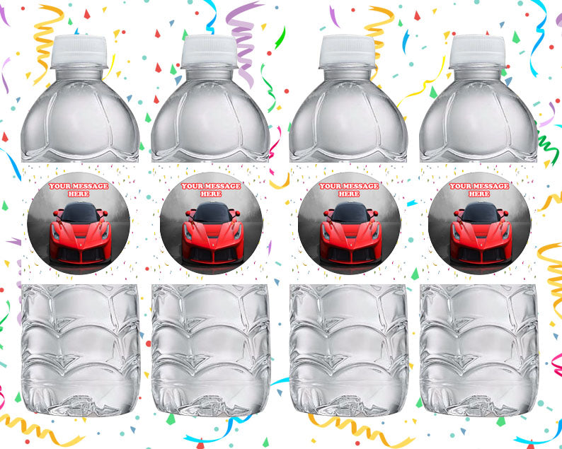 Ferrari Water Bottle Stickers 12 Pcs Labels Party Favors Supplies Decorations