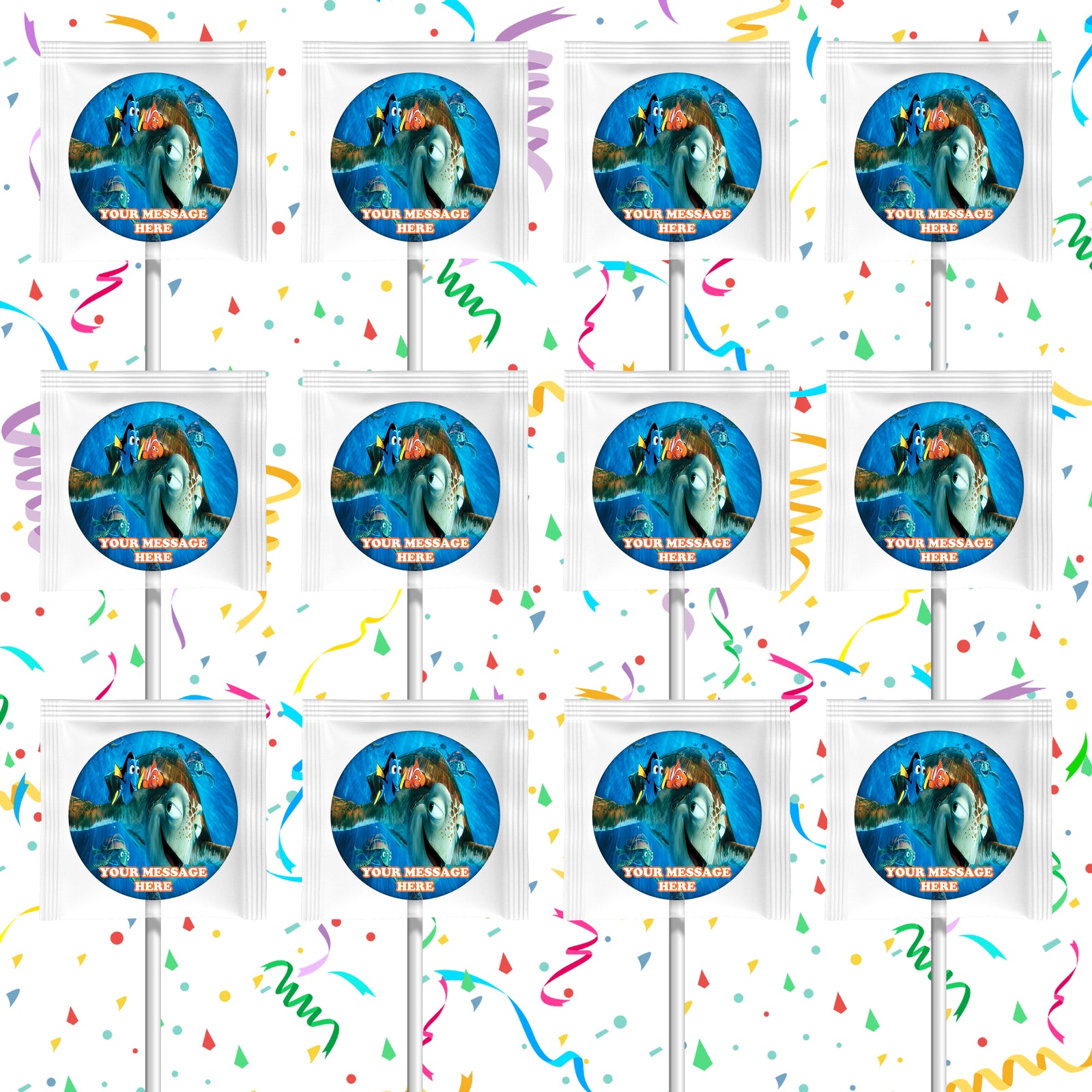 Finding Nemo Lollipops Party Favors Personalized Suckers 12 Pcs