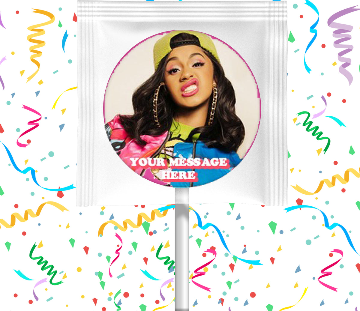 Cardi B Lollipops Party Favors Personalized Suckers 12 Pcs