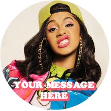 Cardi B Edible Image Cake Topper Personalized Birthday Sheet Custom Frosting Round Circle