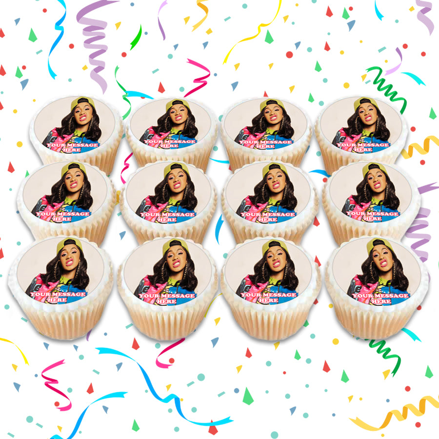 Cardi B Edible Cupcake Toppers (12 Images) Cake Image Icing Sugar Sheet