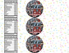 Fire Engine Water Bottle Stickers 12 Pcs Labels Party Favors Supplies Decorations