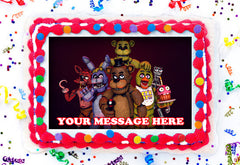 Edible Five nights at Freddy’s cake topper/all toppers can be changed colors or on sale design text me if you want something different