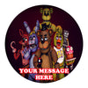 Five Nights At Freddy's Edible Image Cake Topper Personalized Birthday Sheet Custom Frosting Round Circle