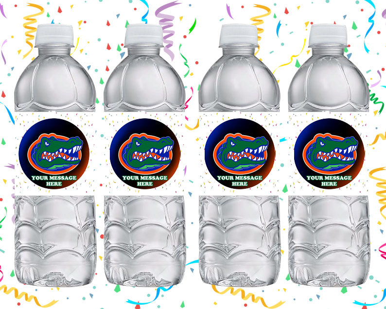 Florida Gators Water Bottle Stickers 12 Pcs Labels Party Favors Supplies Decorations