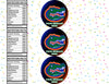 Florida Gators Water Bottle Stickers 12 Pcs Labels Party Favors Supplies Decorations
