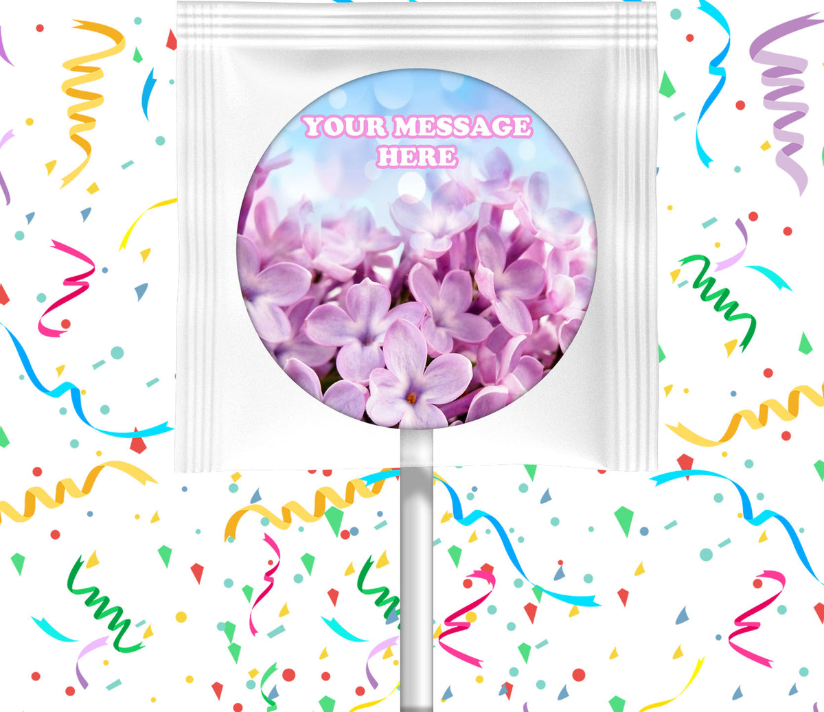 Flowers Lollipops Party Favors Personalized Suckers 12 Pcs