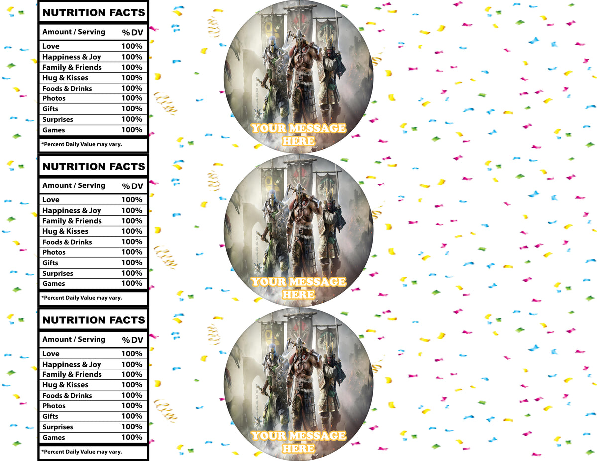 For Honor Water Bottle Stickers 12 Pcs Labels Party Favors Supplies Decorations