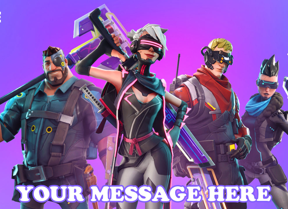 Fortnite Edible Image Cake Topper Personalized Birthday Sheet Decoration Custom Party Frosting Transfer Fondant