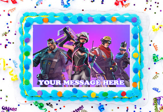 Fortnite Edible Image Cake Topper Personalized Birthday Sheet Decoration Custom Party Frosting Transfer Fondant