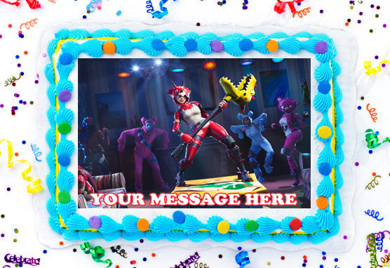 Fortnite Edible Image Cake Topper Personalized Birthday Sheet Decoration Custom Party Frosting Transfer Fondant