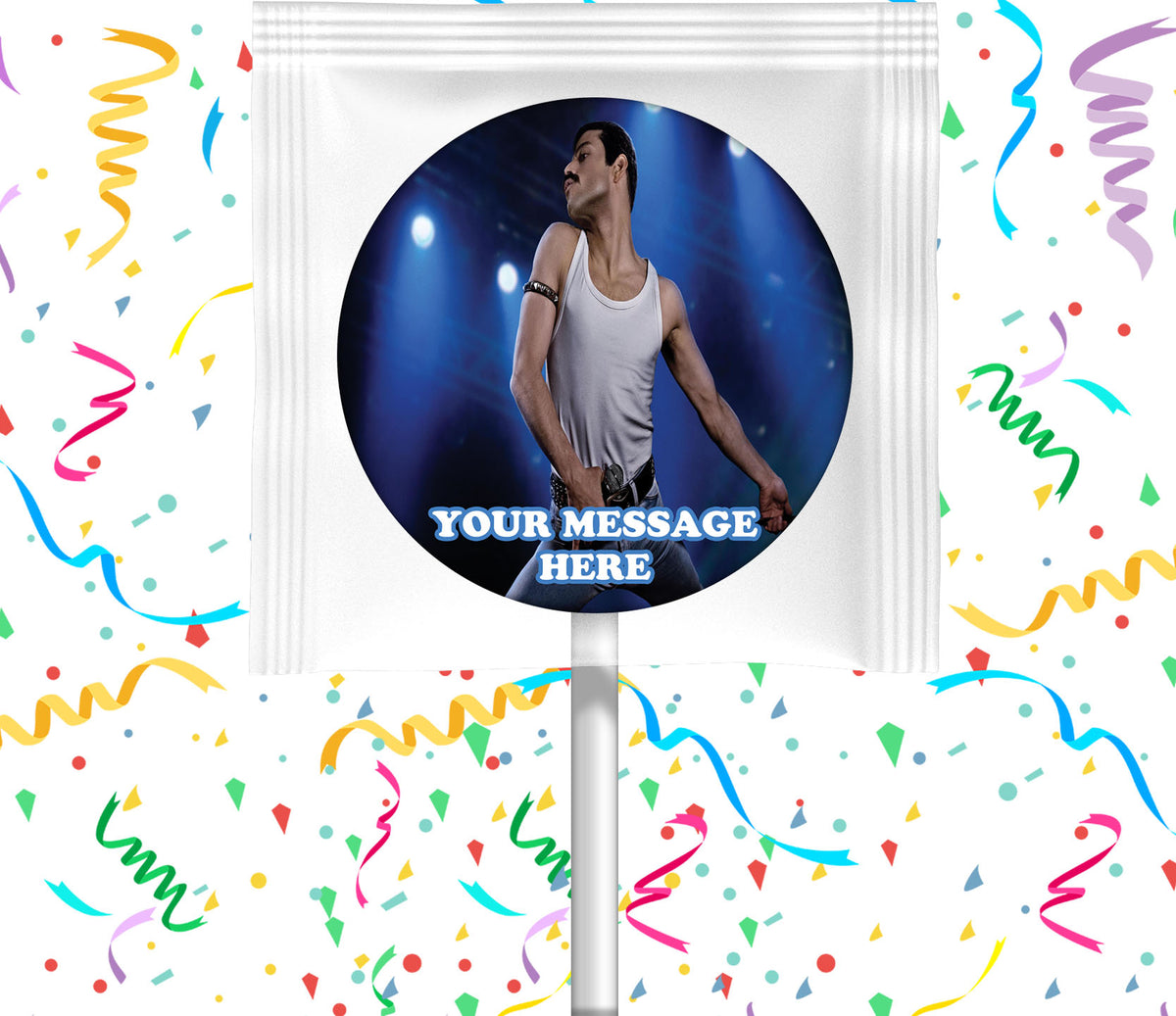 Freddie Mercury Lollipops Party Favors Personalized Suckers 12 Pcs