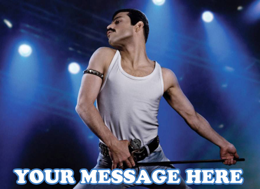 Freddie Mercury Edible Image Cake Topper Personalized Birthday Sheet Decoration Custom Party Frosting Transfer Fondant
