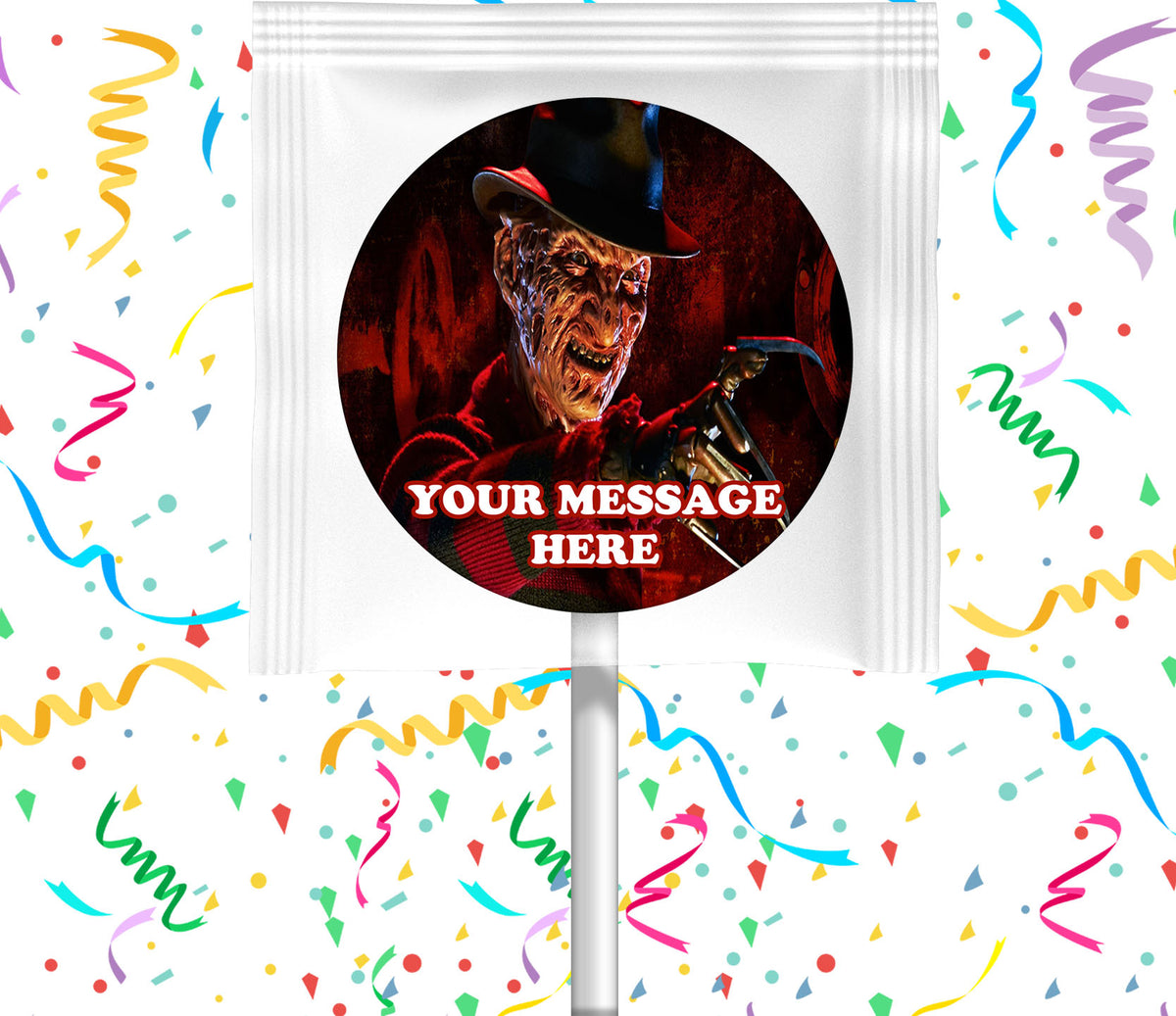 Freddy Krueger Lollipops Party Favors Personalized Suckers 12 Pcs
