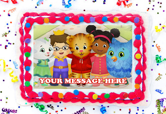 Daniel Tiger&#39;s Edible Cake Topper Image Photo Picture