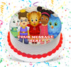 Daniel Tiger's Neighborhood Edible Image Cake Topper Personalized Birthday Sheet Custom Frosting Round Circle
