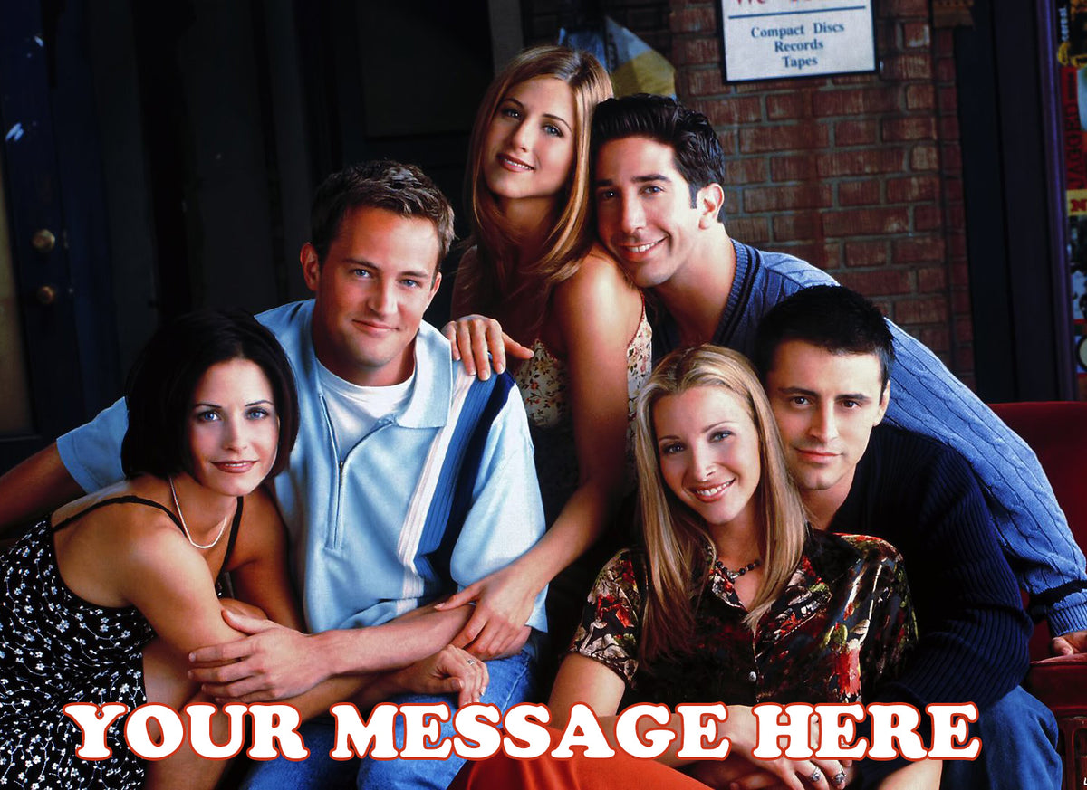 Friends Edible Image Cake Topper Personalized Birthday Sheet Decoration Custom Party Frosting Transfer Fondant