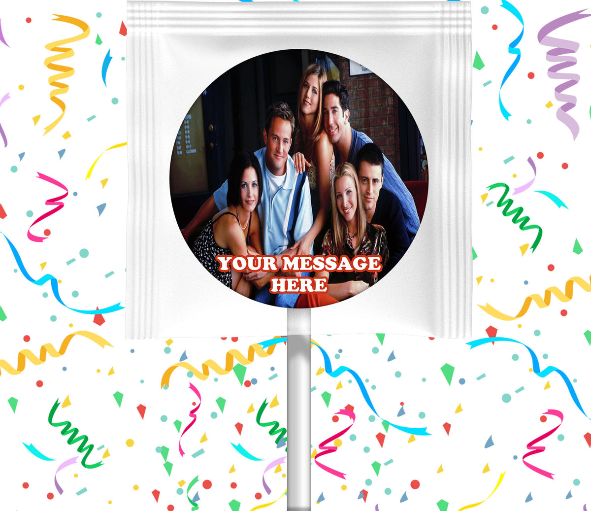 Friends Lollipops Party Favors Personalized Suckers 12 Pcs