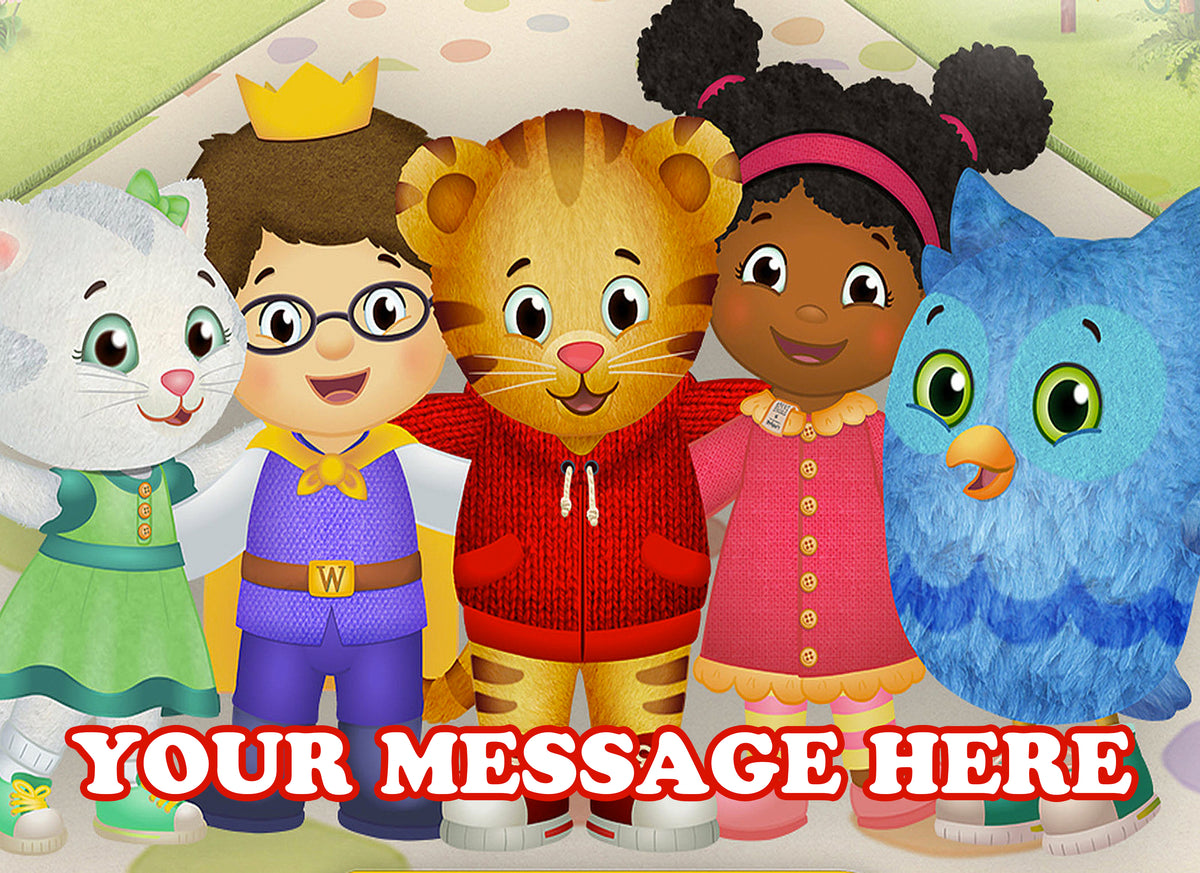 Daniel Tiger's Neighborhood Edible Image Cake Topper Personalized Birt - PartyCreationz for Daniel Tiger Birthday Party Free Printables