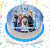 Frozen Edible Image Cake Topper Personalized Birthday Sheet Custom Frosting Round Circle