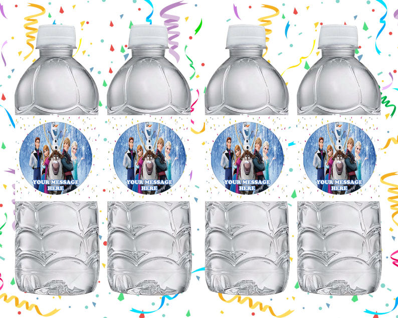 Frozen Water Bottle Stickers 12 Pcs Labels Party Favors Supplies Decorations