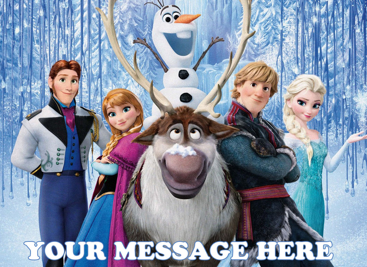 Frozen Edible Image Cake Topper Personalized Birthday Sheet Decoration Custom Party Frosting Transfer Fondant