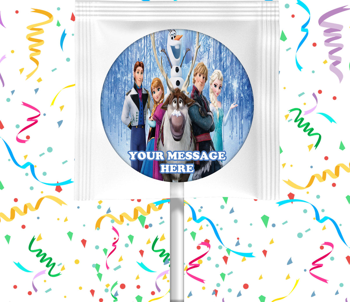 Frozen Lollipops Party Favors Personalized Suckers 12 Pcs