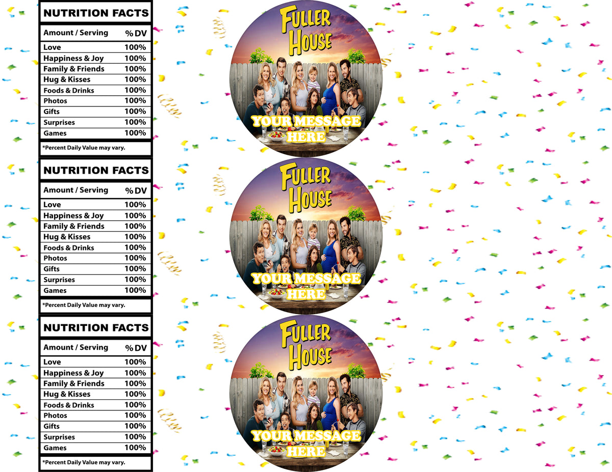 Fuller House Water Bottle Stickers 12 Pcs Labels Party Favors Supplies Decorations