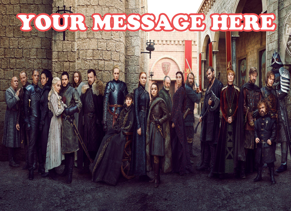 Game Of Thrones Edible Image Cake Topper Personalized Birthday Sheet Decoration Custom Party Frosting Transfer Fondant